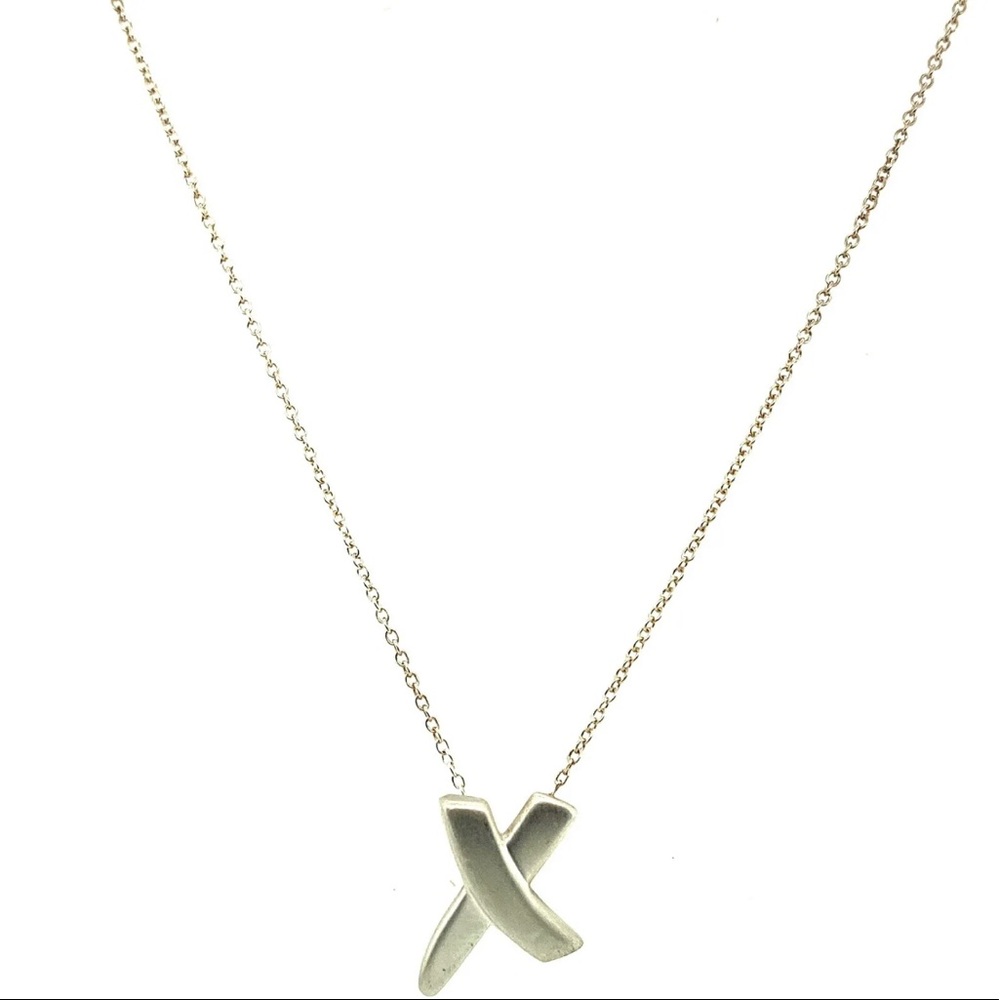 TIFFANY & Co. Sterling Silver Paloma Picasso X Necklace 17"
